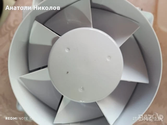 Вентилатор за баня ф125, снимка 3 - Вентилатори - 50445630