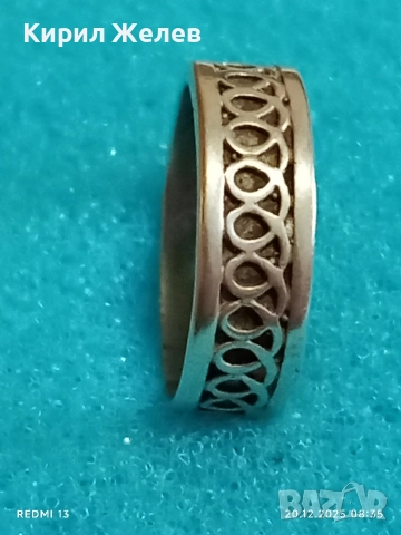 Сребърен пръстен орнаментиран висока проба сребро майсторска изработка 50128, снимка 3 - Пръстени - 52854339