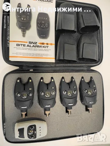 КАТО НОВИ! Комплект сигнализатори Prologic SNZ Bite Alarm Kit 4+1 + Чанта Fox Voyager, снимка 5 - Такъми - 56124458
