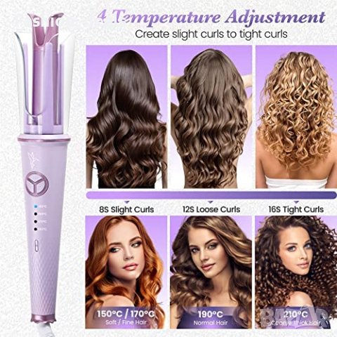 Нова автоматична маша за коса Къдрене оформяне на прическа жени, снимка 3 - Маши за коса - 40454250