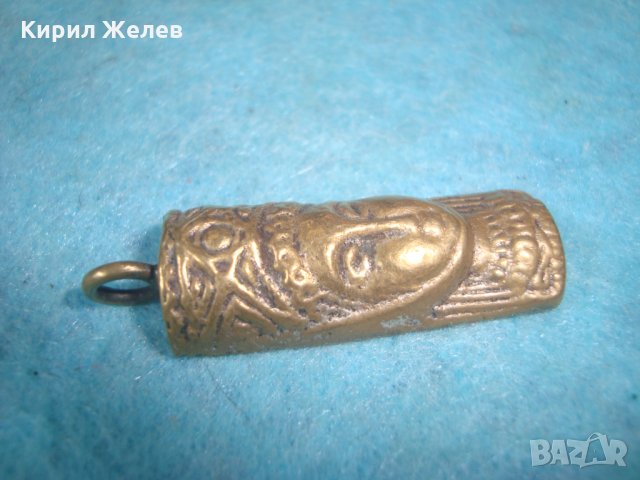 СТАР БРОНЗОВ АМУЛЕТ ФИГУРАЛЕН МЕДАЛЬОН ХУДОЖЕСТВЕНА МАЙСТОРСКА ИЗРАБОТКА ТОТЕМ РЯДЪК 25563, снимка 6 - Антикварни и старинни предмети - 35679571