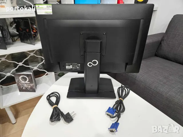 +Гаранция! Монитор Fujitsu B22W-6 LED 22" инча + кабели, снимка 4 - Монитори - 48844638