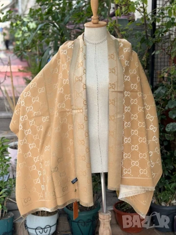 кашмирен шал gucci louis vuitton , снимка 6 - Шалове - 51336418