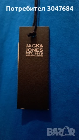 jack & Jones синя тениска , снимка 3 - Тениски - 51017490