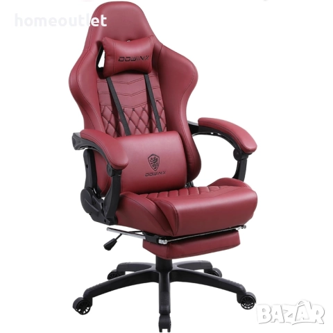 ПРОМОЦИЯ Премиум геймърски стол с винтидж дизайн DOWINX LS-6689-RED