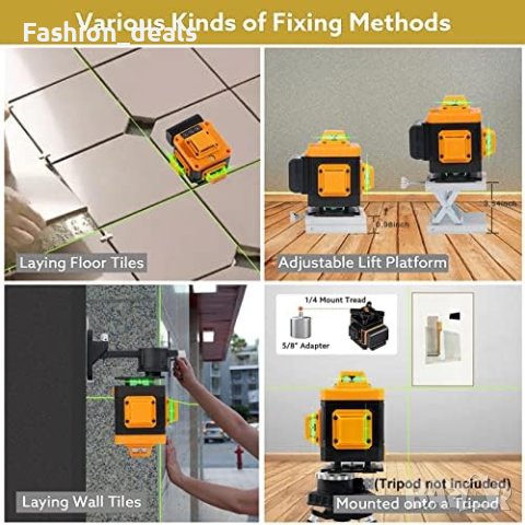 Нов комплект Самонивелиращ се лазерен нивелир инструмент 12 части, снимка 6 - Други стоки за дома - 41753571