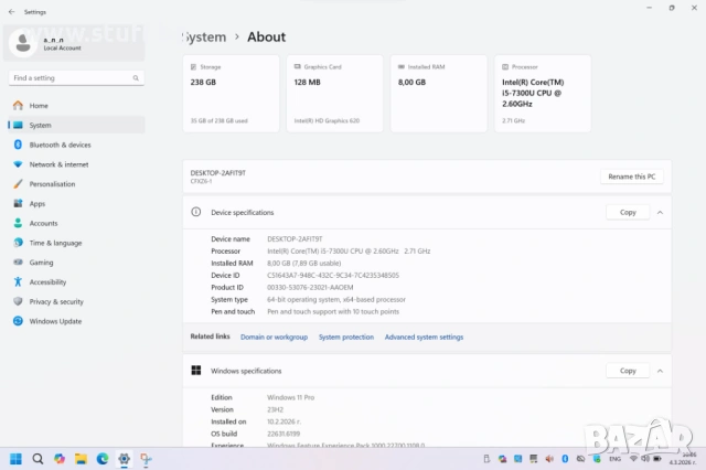 Panasonic Toughbook CF-XZ6, снимка 8 - Лаптопи за работа - 53731851