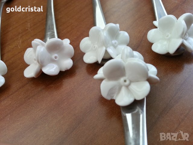  лъжички за кафе с порцелан , снимка 7 - Антикварни и старинни предмети - 40144888