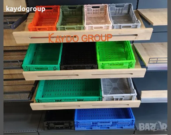 Пластмасова сгъваема щайга, каса (касетка) за плод и зеленчук