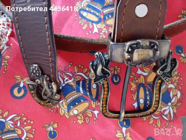 Винтидж Колан от естествена кожа ръчно изработен , снимка 3 - Колани - 49777182