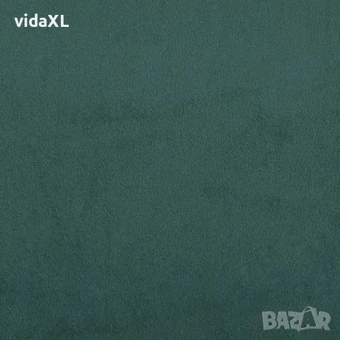 vidaXL Кресло с табуретка, тъмнозелено, 60 см, кадифе, снимка 6 - Дивани и мека мебел - 56148657