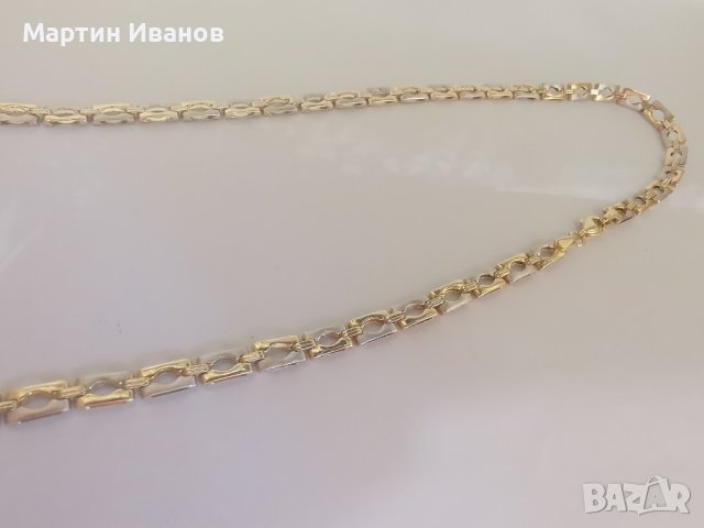 Златен синджир бяло и жълто 2, снимка 6 - Колиета, медальони, синджири - 41954020