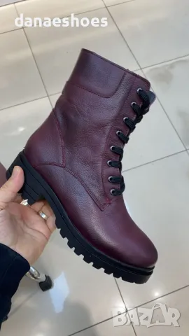 Дамски боти с цип и връзки от естествена кожа , снимка 7 - Дамски боти - 47771403