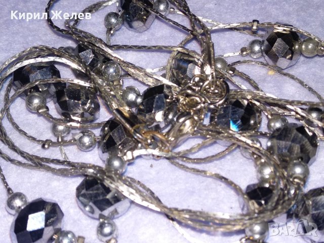 ШАРМАНТНО СРЕБРИСТО ВЕЧЕРНО ФЕШЪН АРТ КРИСТАЛНО КОЛИЕ 38644, снимка 8 - Колиета, медальони, синджири - 41648680