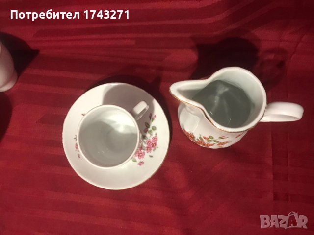 Порцеланова латиера, чинийка и чашка, снимка 3 - Сервизи - 38984845