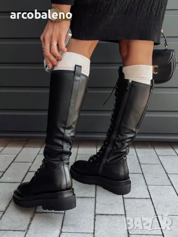 STYLZIPPER Дамски ботуши с връзки и цип , снимка 4 - Дамски ботуши - 47466519