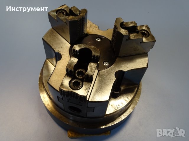 Клинозатегателен патронник КПТ-200 с фланец и твърди челюсти, снимка 7 - Резервни части за машини - 42272306