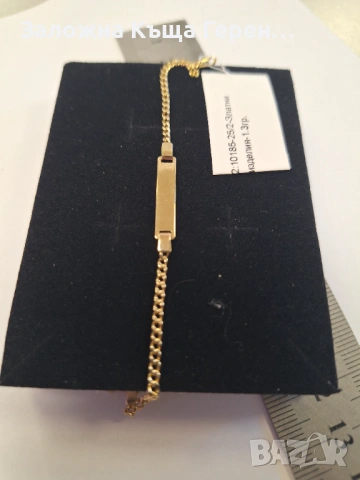 Детска златна гривна 1,3гр.14к, снимка 2 - Гривни - 53765593