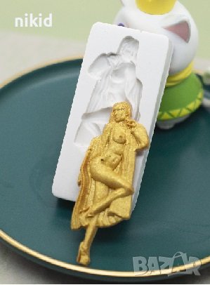 Секси гола Жена по халат силиконов молд форма фондан шоколад гипс декор, снимка 3 - Форми - 39956340