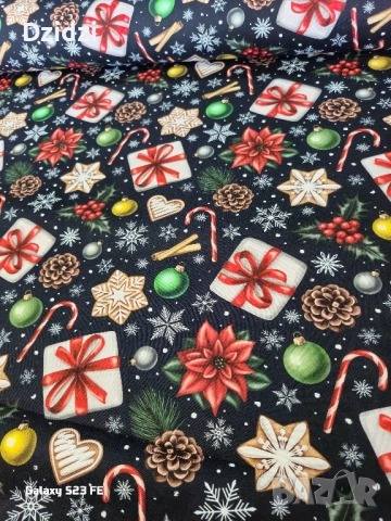 Коледен хидрофобиран плат, снимка 2 - Платове и дамаски - 52727698