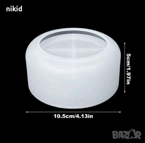 3D Голям широк нисък цилиндър кръг саксия силиконов молд форма калъп смола гипс шоколад свещ кашпа