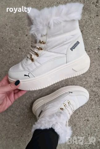 Puma Бели Дамски Зимни Боти с Пух 