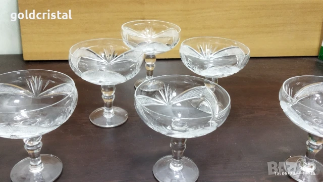 кристални чаши серия рамона, снимка 6 - Антикварни и старинни предмети - 13826122
