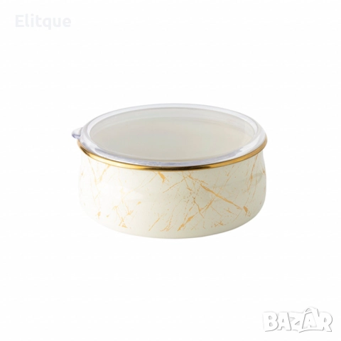 Купи за храна 3бр. Goldmann, 14/16/18см., Бежов, емайл, снимка 7 - Други - 52786727