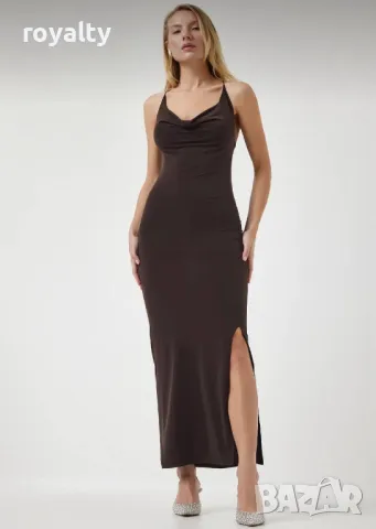 Дълга черна дамска рокля , снимка 4 - Рокли - 49985942