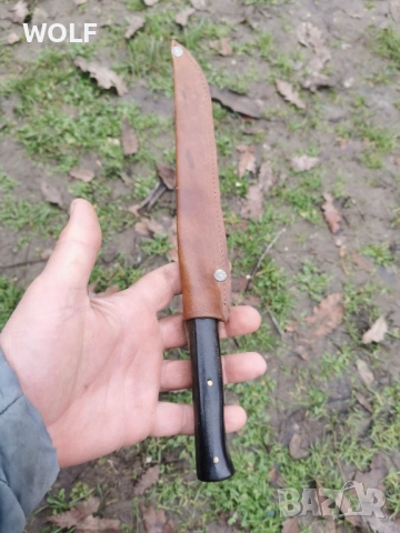 Габровски касапски стар със оригиналната кания, снимка 3 - Ножове - 52878924