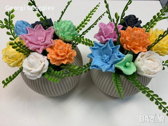 Подаръци от ароматен глицеринов сапун , снимка 5 - Изкуствени цветя - 39888710