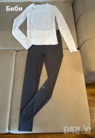 Alo сет за пилатес/йога/фитнес +подарък чорапки, снимка 3 - Спортни екипи - 53578481