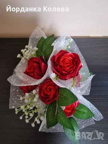 Букет в чанта., снимка 7 - Изкуствени цветя - 48490926