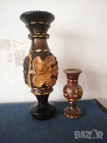 Стари дървени авторски изработки: вази, кутии, декорации. , снимка 5 - Вази - 49336246