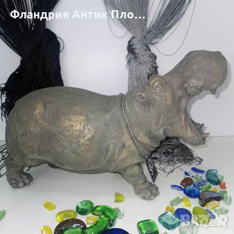 Голяма пластика - Хипопотам, снимка 2 - Статуетки - 34772447