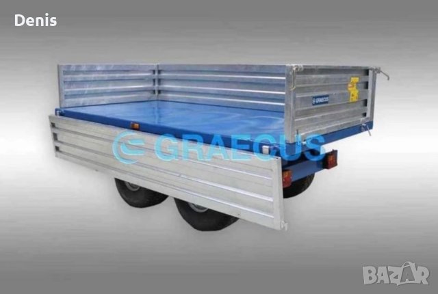 Ремарке двуосно DT2500-H със задно хидравлично разтоварване, снимка 4 - Други - 41444760