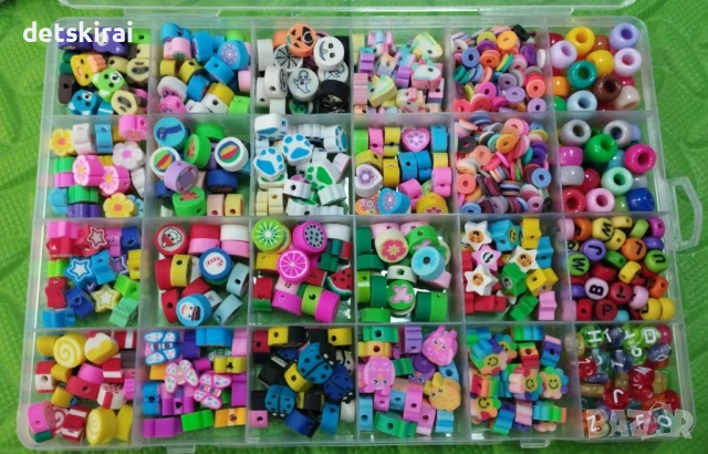 Арт сет за гривнички с маниста Фимо, снимка 3 - Колиета, медальони, синджири - 50943926