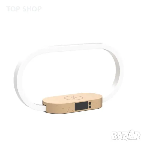 Нощна лампа Donewin 10W бързо безжично зареждане/часовник/USB порт/сензорно упр-е/дърво/3 режима, снимка 6 - Лед осветление - 49308588