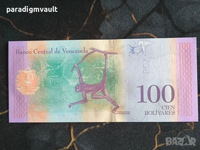 Банкнота - Венецуела - 100 боливара UNC | 2018г., снимка 2 - Нумизматика и бонистика - 55962872