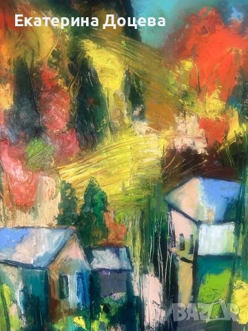 Голяма картина масло върху платно, снимка 4 - Картини - 52590146