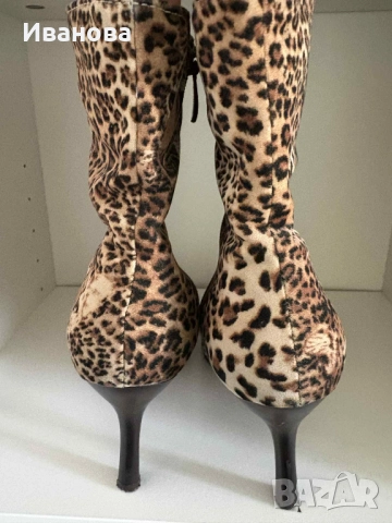 Токчета боти леопардов принт пролет, есен, зима, снимка 10 - Дамски боти - 52587597