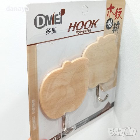 3411 Комплект самозалепващи закачалки Сърца или Ябълки, снимка 5 - Закачалки - 39564546