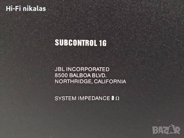 SUB тонколона пасивен субуфер JBL SUBCONTROL 1G, снимка 6 - Тонколони - 51718436