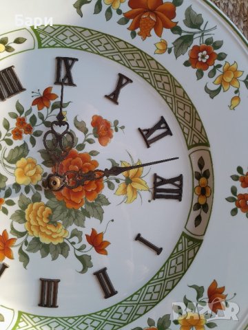 Красив кухненски порцеланов часовник чиния-Junghans, снимка 6 - Колекции - 44395465