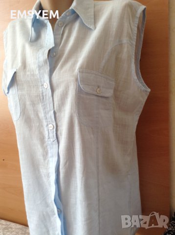 Дамска памучна ризка без ръкави , снимка 1
