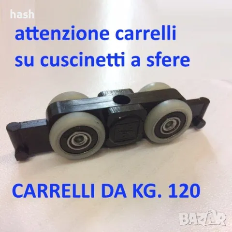 Комплект релси за плъзгащи се врати 120 кг (см 180), снимка 10 - Други стоки за дома - 48546621