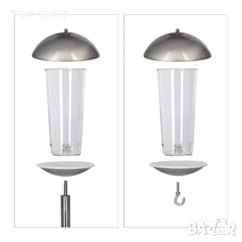 Стоманена Хранилка за птици с пръчка или висяща