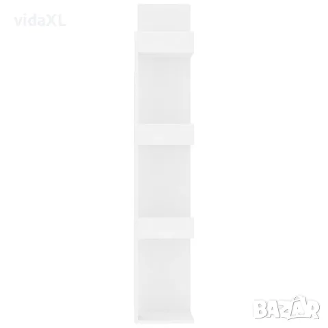 vidaXL Библиотека, бяла, 48x25,5x140 см, инженерно дърво, снимка 5 - Ракли - 56147878