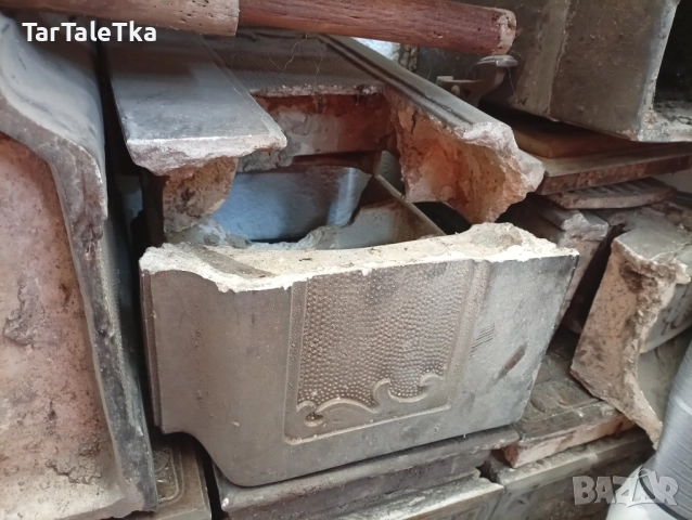 Камина, печка на дърва, сглобяема от огнеупорни тухли с орнаменти Варна, снимка 6 - Печки, фурни - 51798724