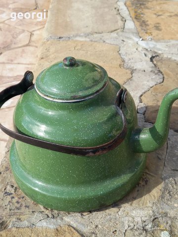 Ретро метален емайлиран чайник   24/1, снимка 4 - Колекции - 35845986